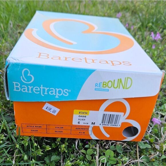 BareTraps Silver Sequins Open Toe Sandals Size 6.5 - Picture 8 of 13